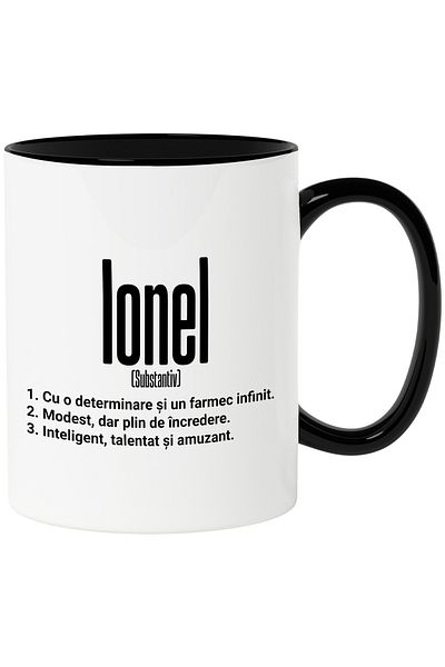 StoryGift Romania Mug With Name Ionel, Determination, Modest, Intelligent, Funny, Personalized, Like, With, STG