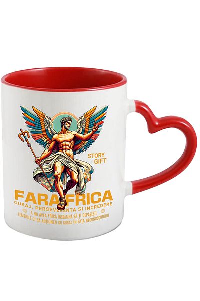 StoryGift Romania Fearless Angel Mug - Courage, Perseverance and Confidence, 330ml, Ceramic with M, With, STG.