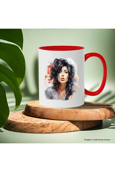 StoryGift Romania Mug With Amy Winehouse, Celebrity, Music, Artist, Multicolor 330 ml, Ceramic, With,STG