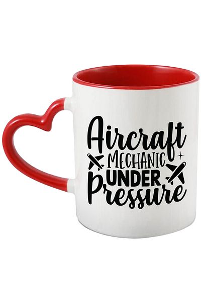 StoryGift Romania Mug with the message in English "Aircraft mechanic under pressure" - aircraft mechanic, Cu,STG