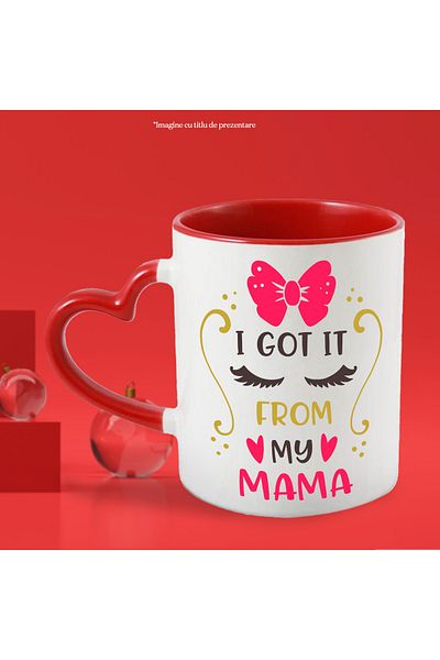 StoryGift Romania Mug for those who are proud of those qualities inherited from their mother - inimio, With,STG