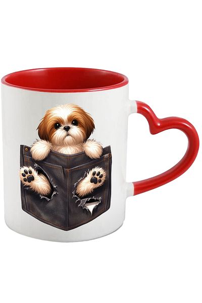StoryGift Romania Mug with a naughty puppy that tore a pocket | illustration | for boyfriend, With ,STG