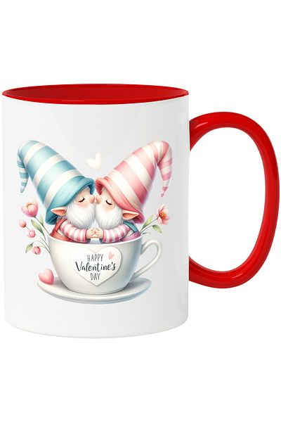 StoryGift Romania Mug with two Gnomes in love in a mug, with the message happy valentine's day | 3, With ,STG