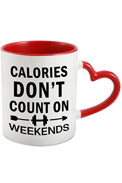 StoryGift Romania Mug with the message "Calories don't count on weekends" - c...