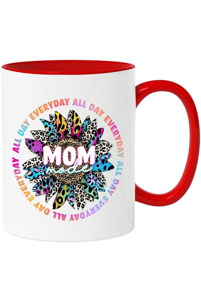 StoryGift Romania Mug with the message "Mom Mode - All Day Everyday", illustration, mom, all day in f, With ,STG.
