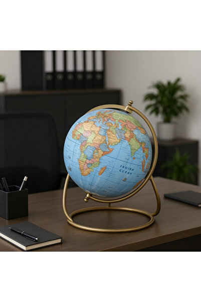 imsaconcept Metal Ayaklı Dönen Dünya Küre ( Dekoratif, Ev ve Ofis Dekorasyonu )