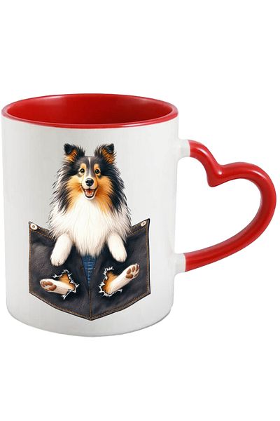 StoryGift Romania Mug with a dog that broke a pocket | illustration | naughty | playful | p, With ,STG.