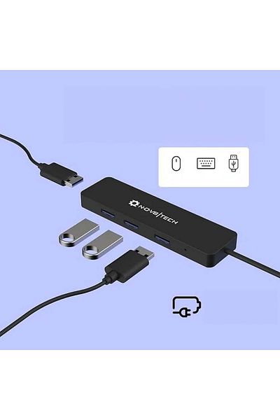 Karll 4-port Usb 3.0 Hub - Compatible With Pc, Laptops, Macbook Pro And Air M1 M2 2016-2023