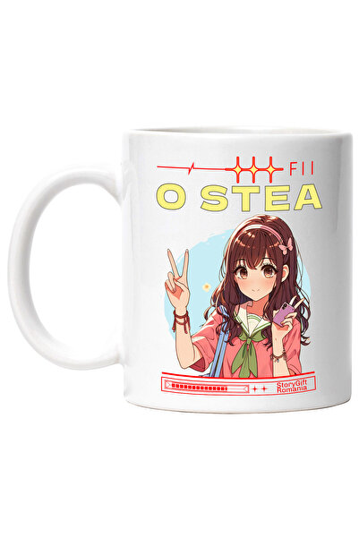 StoryGift Romania Cana Fii o stea fata anime, semnul pace text motivational, ...