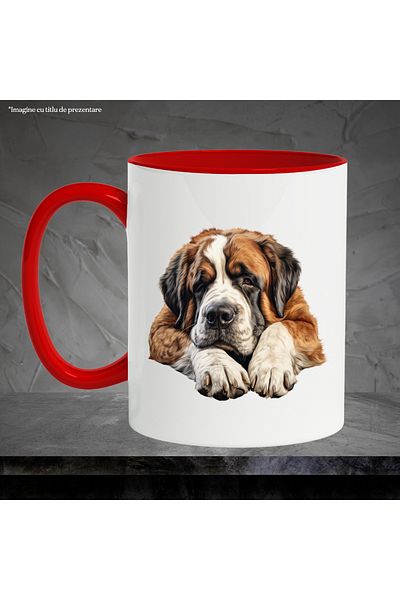 StoryGift Romania Mug with a lazy dog ​​| illustration | in no mood | almost asleep | lazy, With ,STG