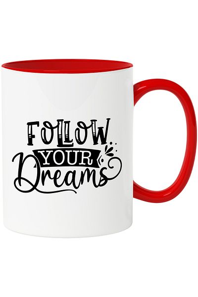 StoryGift Romania Mug with a message that urges you to follow your dreams - goals ideas with Handle, With, STG