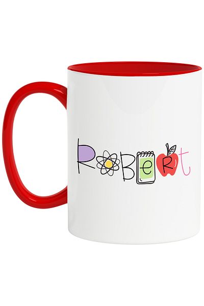 StoryGift Romania Mug With the Name Robert, and Funny Message, Curious, Sociable, Galagio, 330ml, Ceram, With,STG.