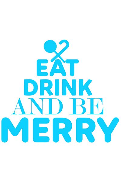 StoryGift Romania Sticker Exterior cu textul in engleza "Eat, drink and be merry" - mananca bea si fii vesel