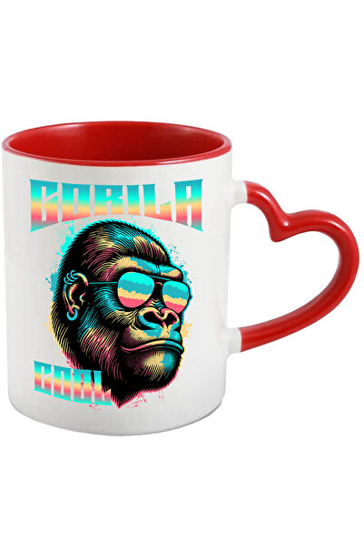 StoryGift Romania Cana gorila cu ochelari de soare text cool, 330ml, Ceramica...