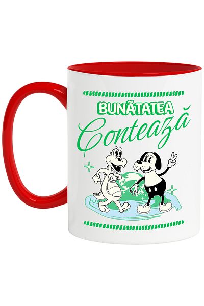 StoryGift Romania Mug Kindness matters, friends for life, love, loyal family, 330ml, Ceramics, With, STG