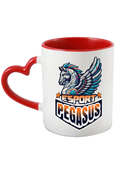 StoryGift Romania Cana Pegasus Esports simbol unicorn robot colorat , 330ml, Ceramica cu Maner Ini, Cu ,STG