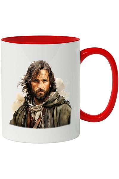 StoryGift Romania Mug With Joaquin Phoenix, Actor, Movie, Beard, Celebrity, Multicolor 330 ml, Ceramic, With ,STG