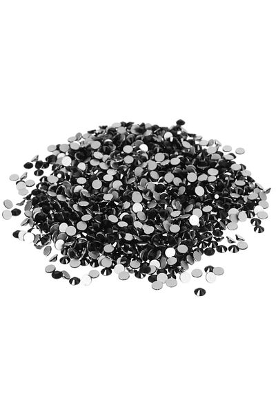 yiğit aksesuar 100 Pcs Black Crystal Cementing Stone 5 mm