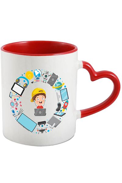 StoryGift Romania Mug With Boy, Technology, Gadget, Robot, Laptop, Television, Tablet, VR, Multic, With,STG.