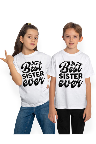 StoryGift Romania Tricou Copii cu textul in engleza "Best sister ever" - cea ...