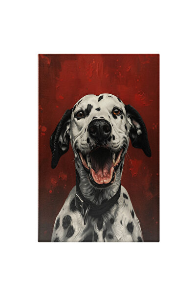 StoryGift Romania Tablou Canvas Un Simplu Bust De Dalmațian Câinele Bucuros Z...