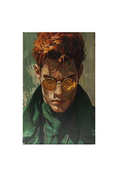 StoryGift Romania Tablou Canvas: Bărbat Cu Fața În Jos, Cu Păr Roșcat Și Oche...