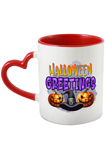 StoryGift Romania Cana cu mesajul "Halloween Greetings", ilustratie, Hallowee...