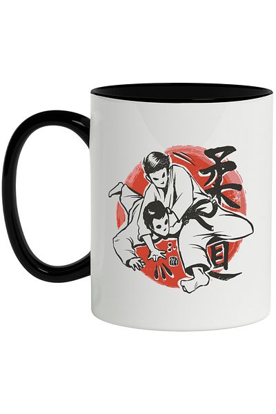 StoryGift Romania Mug With Karate, Martial Arts, Fighting, Asian, Sport, Multicolor 330 ml, Ceramic, With ,STG