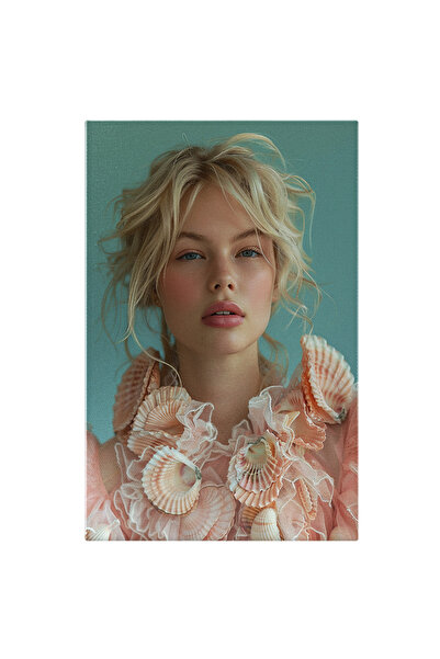 StoryGift Romania Tablou Canvas Ecoul Oceanului Pe Rochia Vaporoasă A Blondei...