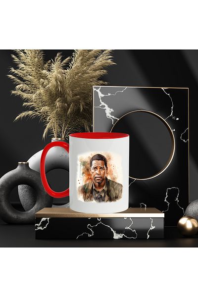 StoryGift Romania Mug With Idris Elba, Famous Actor, Movie Lovers, Multicolor 330 ml, Ceramic, With