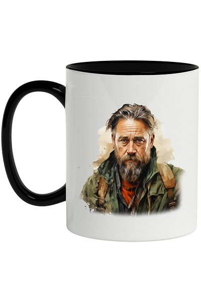 StoryGift Romania Mug With Travis Fimmel, Actor, Celebrity, Movie, Hollywood, Multicolor 330 ml, C, With ,STG
