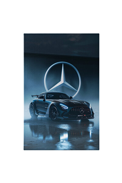 StoryGift Romania Tablou Canvas Automobil Sport Mercedes Negru Stralucitor Cu...