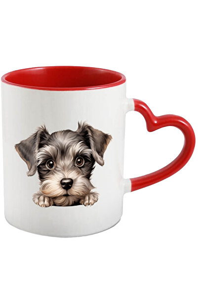 StoryGift Romania Cana cu un catel surprins | ilustratie | blanos | cenusiu |...