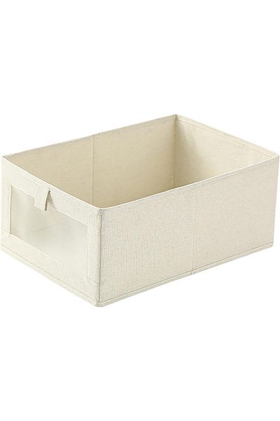 COOYA 4 pcs set Cotton and linen organizer, 47*27*20cm, suitable for closet organization