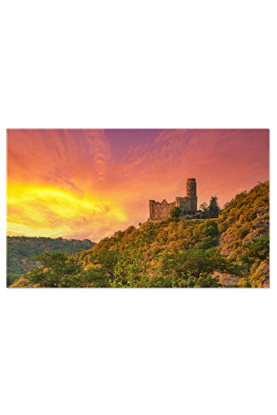 StoryGift Romania Tablou Canvas Castelul Maus In Valea Rinului, Germania Silu...