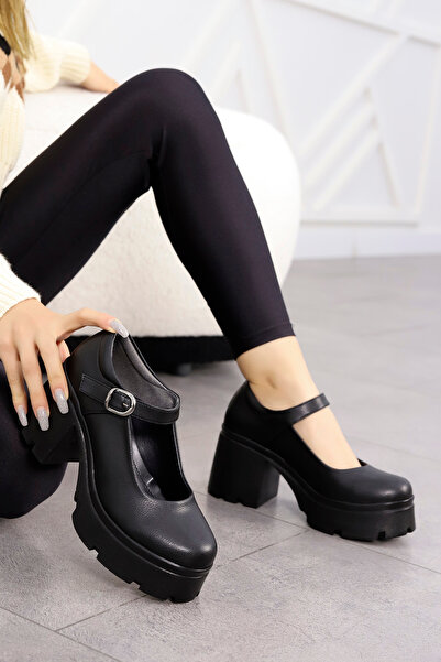 Mamito Ayakkabı MSN 903 Мокасини на високих підборах з пряжкою