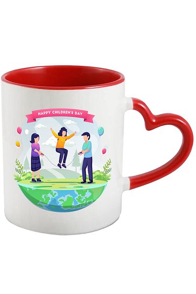 StoryGift Romania Mug With Message In English Happy Children's Day, Children's Day, Balloons, Rope, , With ,STG.