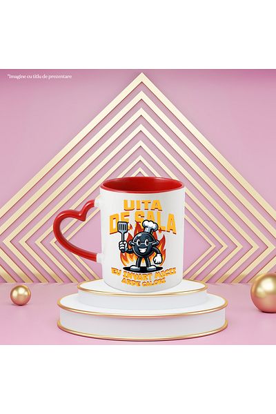 StoryGift Romania Mug barbecue lover forget about the gym I spin the little funny gym, 330ml, Ceramica c, Cu, STG
