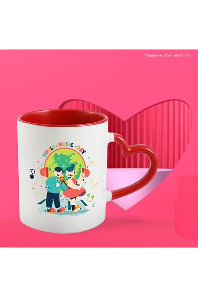 StoryGift Romania Mug With Message In English World Music Day, Music, Song, Headphones, Instruments, Mu, With, STG.