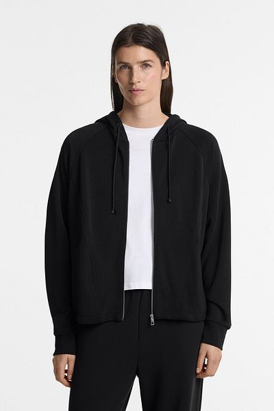Oysho Hooded boxy jacket with modal