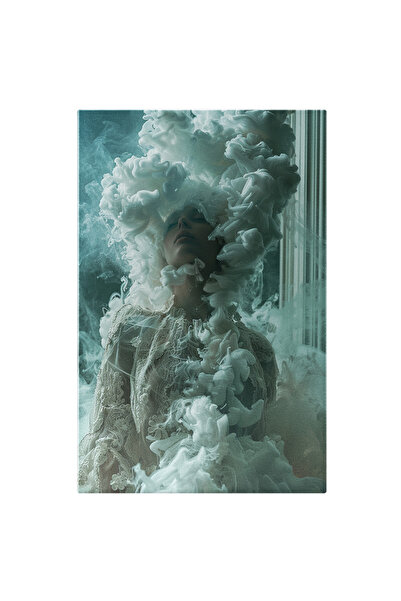 StoryGift Romania Tablou Canvas: Învăluirea Fumului Alb Opac A Tinerei Doamne...