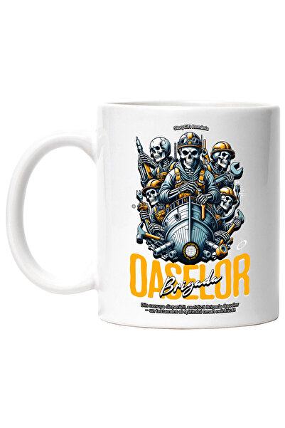 StoryGift Romania Cana Brigada Oaselor grup de schelete de oameni filme, 330ml, Ceramic cu Maner A, Cu ,STG