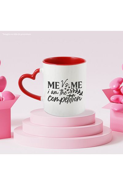 StoryGift Romania Mug for those who consider themselves their own opponents with Heart Handle Ro, Cu, STG.