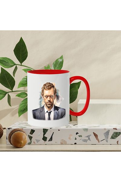 StoryGift Romania Mug With Doctor House, TV Series, Character, Costume, Medicine, Multicolor 330 ml, , With ,STG