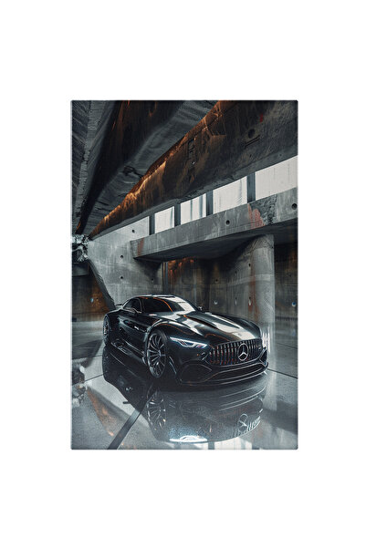 StoryGift Romania Tablou Canvas Mercedes Negru Masina Sport De Lux Iesind Din...