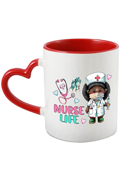 StoryGift Romania Cana cu mesajul "Nurse life", profesie, ilustratie, munca, ...
