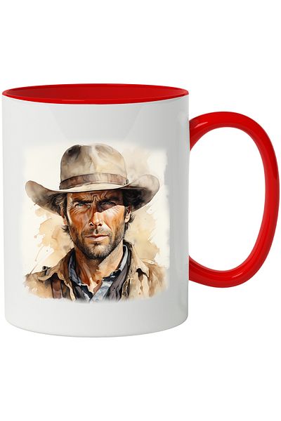 StoryGift Romania Clint Eastwood Mug, Actor, Celebrity, Cowboy Movies, Multicolor 330 ml, Sky, With,STG