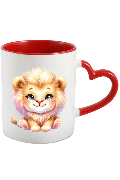 StoryGift Romania Cana cu un pui de leu vesel | ilustratie | fericire | sta c...