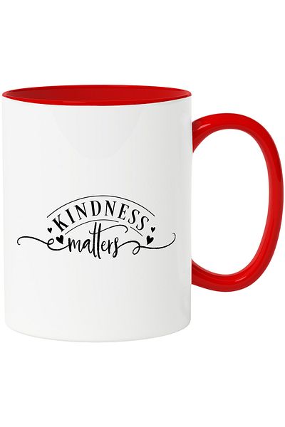 StoryGift Romania Mug with hearts and the text in English "Kindness matters" - kindness matters a, With ,STG.