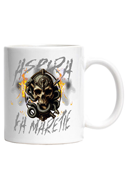 StoryGift Romania Cana Aspira La Maretie - Craniu si Sarpe, 330ml, Ceramic cu...